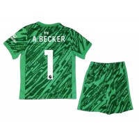 Maglia Calcio Liverpool Alisson Becker #1 Portiere Seconda Divisa Bambino 2024-25 Manica Corta (+ pantaloncini)